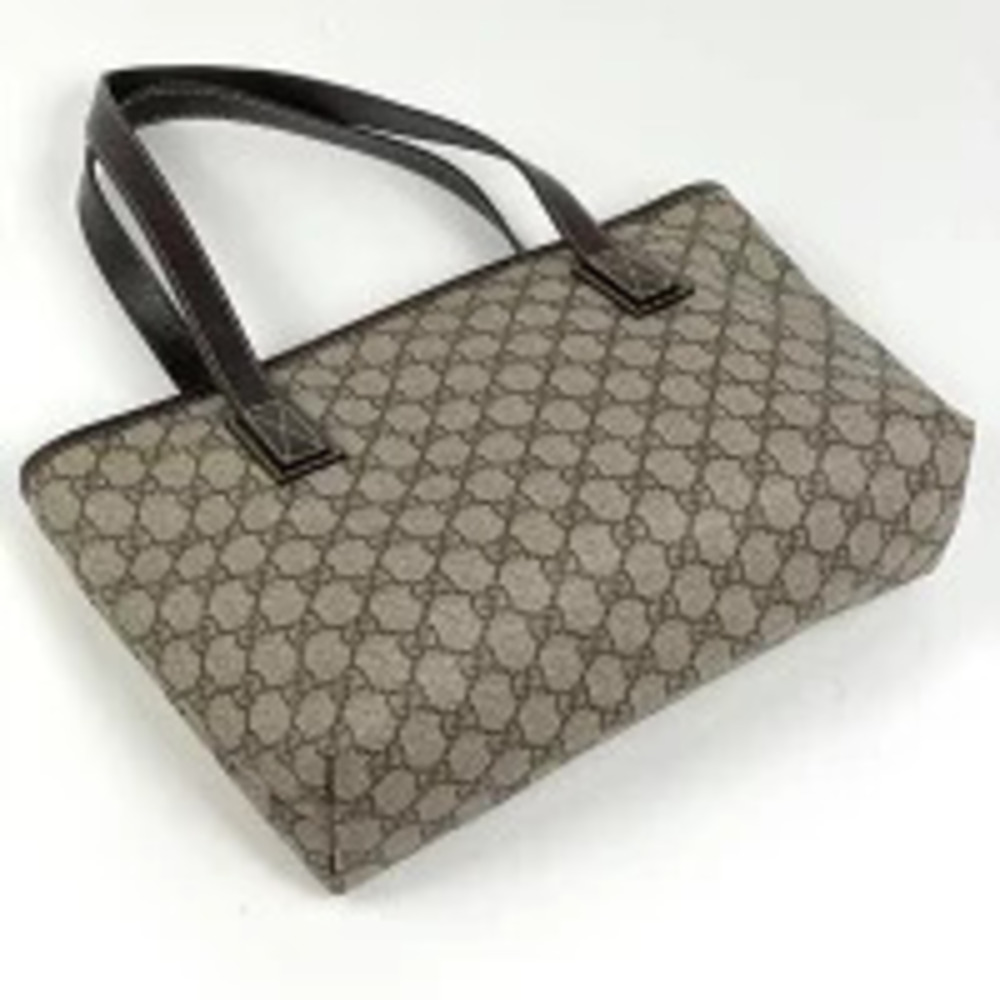 Gucci handbag brown canvas GG bag beige shoulder tote Brown Tan